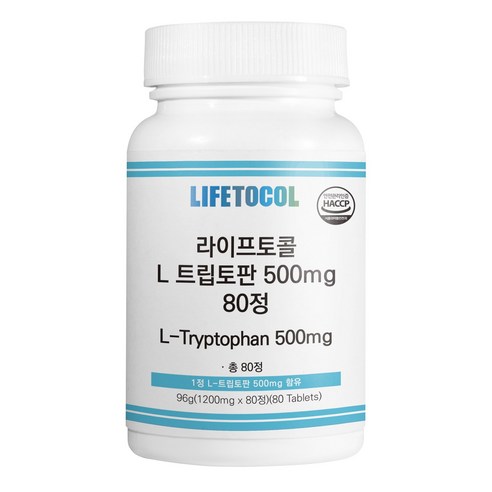 라이프토콜 L 트립토판 500mg 60정, 72g, 1개