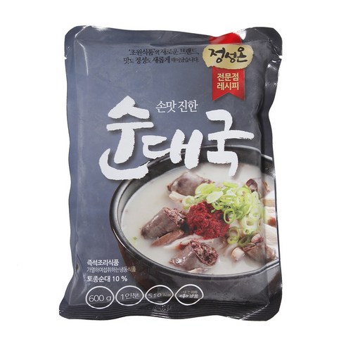 정성온 순대국 초원식품, 600g, 1개