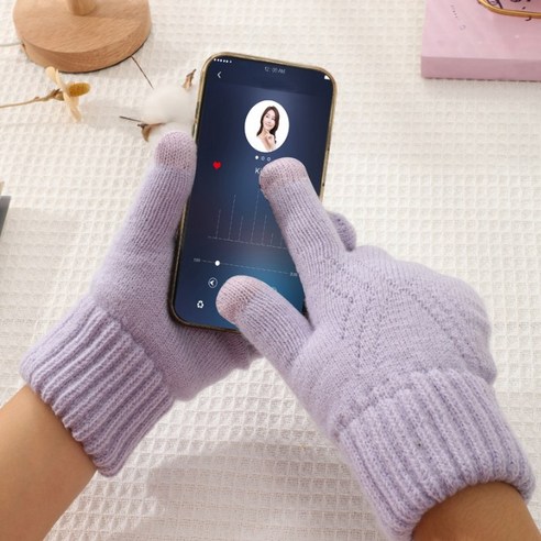 따뜻한 겨울을 위한 필수 아이템, 청성 따뜻한 기모 니트 장갑