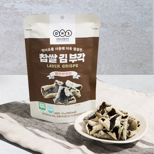 [오희숙전통부각] 찹쌀김부각 30gX5봉, 30g, 단품