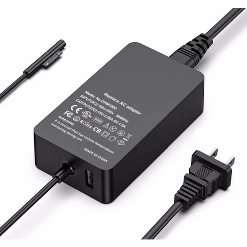 마이크로소프트 서피스 프로 3 4 5 6 노트 북 2 고 북용 파워 서플라이 44W 15V 2.58A, [01] 미국