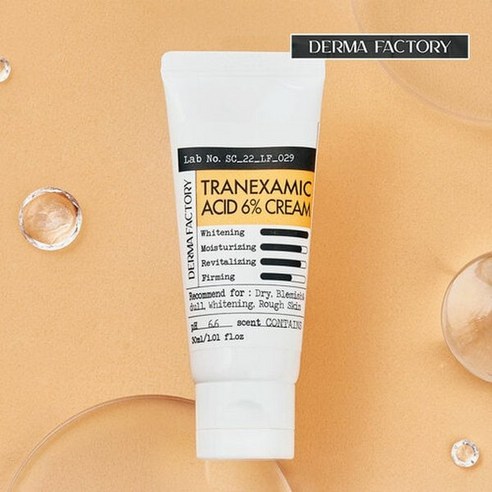[더마팩토리] 비건인증 트라넥삼산(트라넥사믹애씨드) 6%크림 30ml, 비건 트라넥삼산 6프로 크림30ml, 0.03l, 1개