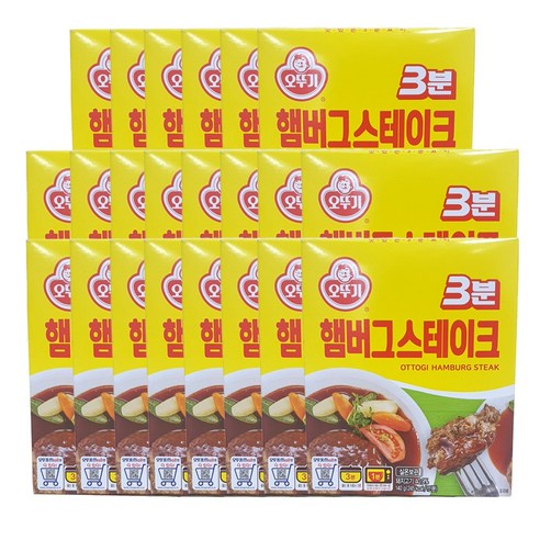 <올따옴> 오뚜기 3분 햄버그스테이크 140g x 22입, 22개