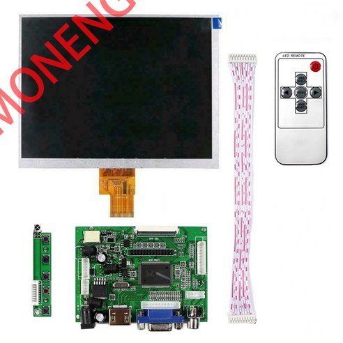 LCD 디스플레이 HJ080IA-01E HE080IA-01D HE080IA-01 F 1024x768 HDMI VGA 제어 드라이버 보드 모니터링 패널 포함 8 인치, [01] HE080IA-01D