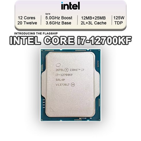 인텔 코어 i712700KF i7 12700KF 3.6 GHz 12 20 스레드 L3 25M 125W 지원 DDR4 DDR5 데스크탑 CPU 소켓 LGA 1700, 한개옵션0 Best Top5 인텔 코어 i712700KF i7 12700KF 3.6 GHz 12 20 스레드 L3 25M 125W 지원 DDR4 DDR5 데스크탑 CPU 소켓 LGA 1700, 한개옵션0 Best Top5
