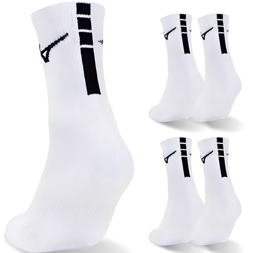 활기찬 움직임을 위한 완벽한 선택, 미즈노 플레이 더블 쿠션 미드 스포츠 양말 러닝양말