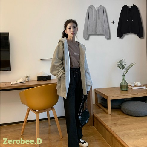 여성 오버핏 후드집업 추천제품 Zerobee.D 봄가을 간절기 데일리 오버핏 후드집업의 완벽한 가이드