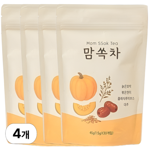 카페인 없는 맘쏙차 늙은호박 볶은현미 루이보스 대추 호박차