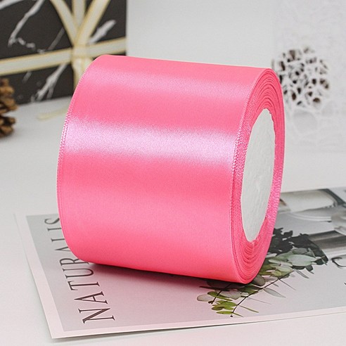 기본 새틴 공단 리본끈 75mm 22m, 05# 핫핑크