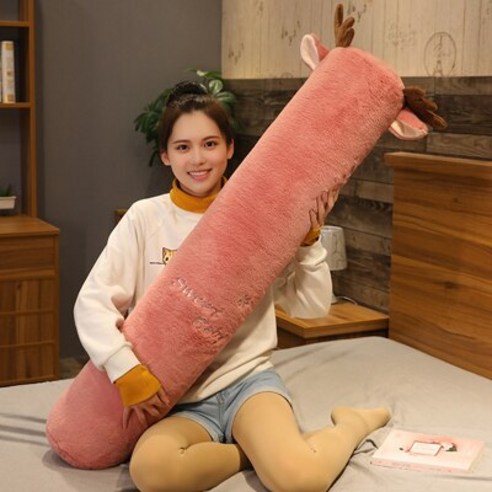 만화 긴 수면 지원 베개 임신 바디 목 베개 베개 침대 베개 경추 베개 쿠션 봉제 선물, Color C, 90cm