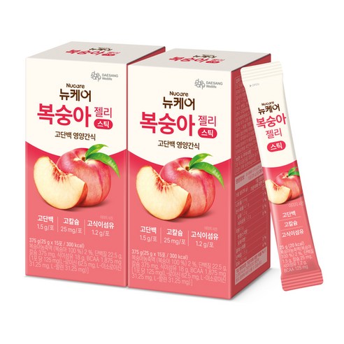 뉴케어 정품 복숭아 젤리 스틱 15p