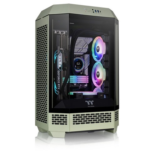 써멀테이크 The Tower 300 (말차 그린) M-ATX PC케이스, 1개