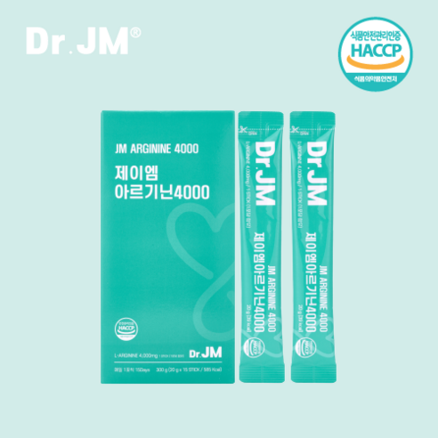 닥터제이엠 아르기닌 4000mg x 1box (15포) 대사증진 활력 다이어트 갱년기 대사증진 수험생 운동 숙취 면역력, 20g, 15개