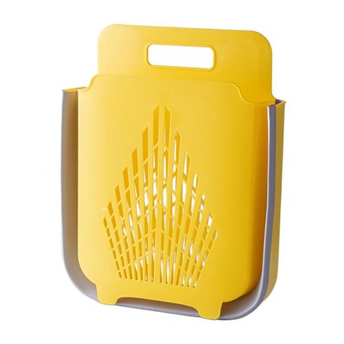 접을 수있는 세탁 배수구 바구니 접는 천 옷 세탁통 대용량 공간 절약 의류 보관, 39x22x46.2cm, PP, 노란색
