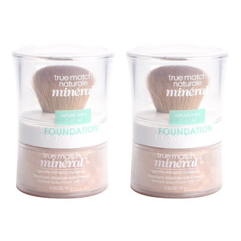 로레알파리 트루 매치 미네랄 젠틀 메이크업 파운데이션, Natural Ivory, 2개