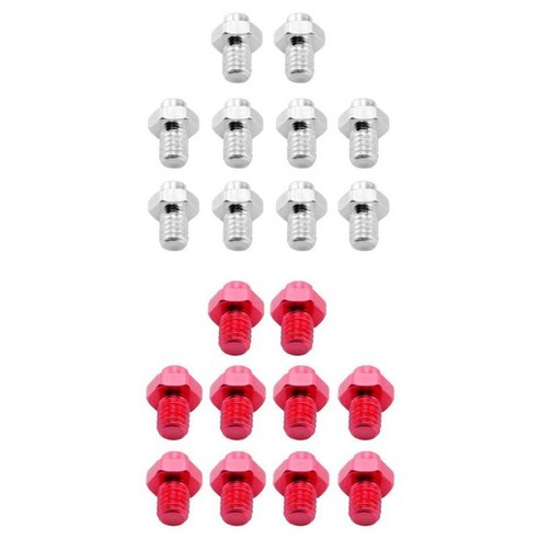 20pcs 자전거 페달 나사 MTB 자전거 페달, 실버, 레드, 알루미늄 합금
