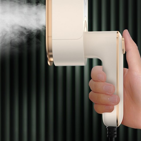 RUN 기술 미니 여행용 핸디 접이식 스팀 건식 다리미, 화이트, 화이트