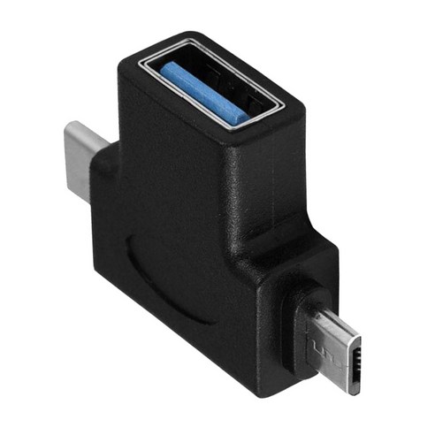 YSSHOP OTG 어댑터 USB 3.1 Type-C+Micro USB 수 USB 변환기, 설명, 플라스틱, 블랙