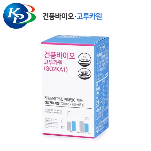 [고투카원 공식판매처] "식후혈당" 감소엔 건풍바이오 고투카원 x 1개월, 90정