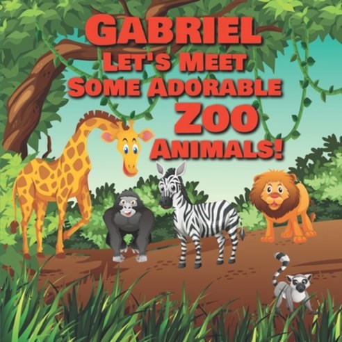 Gabriel Let''s Meet Some Adorable Zoo Animals!: Personalized Baby Books with Your Child''s Name in the... Paperback, Independently Published