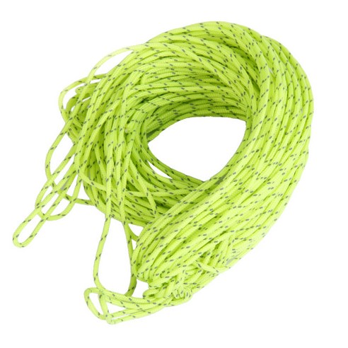 캠핑 텐트 야외 포장용 형광 반사 나일론 로프 Guyline 텐트 로프 1.8mm / 3mm 20 미터 65 피트 (형광 녹색, {"수건소재":"설명"}