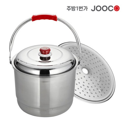 주방1번가 주코(JOOCO) 27종 스텐들통 스텐 빨래솥 곰솥 국통 찜통 찜기 육수통 소스통 다용도 업소용 가정용 식당용, 혼합색상, 소(270x190mm)