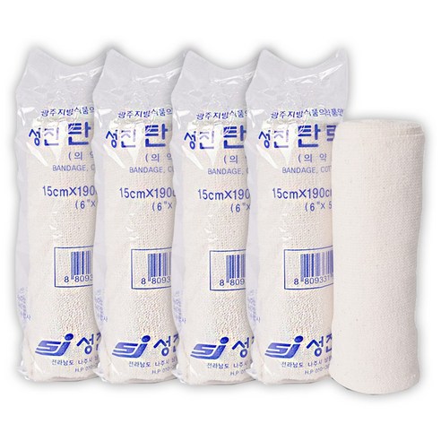 성진 탄력붕대 15cm (6인치) 압박붕대 특대형, 2세트, 2개입