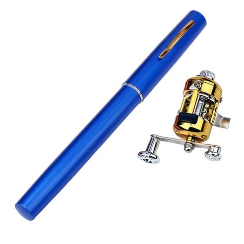 권선 휴대용 낚싯대 랙 펜 강이있는 합금 낚싯대, 블루, 알루미늄 합금