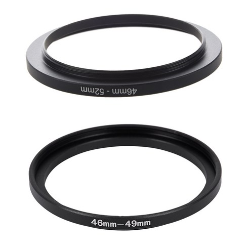 2 PCS 카메라 어댑터 링 어댑터 카메라에 적합 46-52mm & 46-49mm, 검정