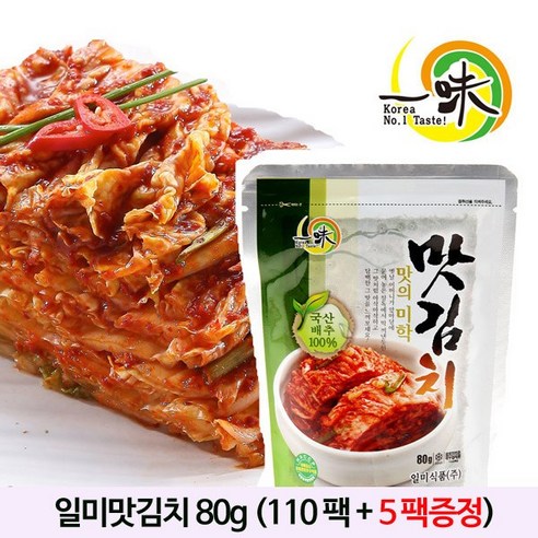 일미김치 맛김치 80g, 115팩