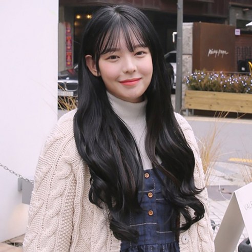 가발매니아 루즈펌 3피스 52cm 파워1피스+부분2피스 (고열사), 내츄럴블랙