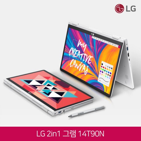 LG전자 10세대 코어i7 윈10탑재 14형 LG 2in1 그램 2020년형 14T90N-VA70K 그레이 정품키스킨 증정, 16GB, SSD 512GB, 포함
