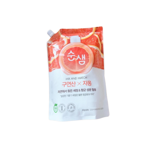 순샘 구연산 자몽 주방세제 리필, 1.4L, 2개
