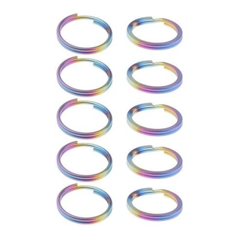 10pcs 티타늄 키 하드웨어 도구 미니 분할 키 체인 클립 Carabiner, 다채로운 25mm, 금속