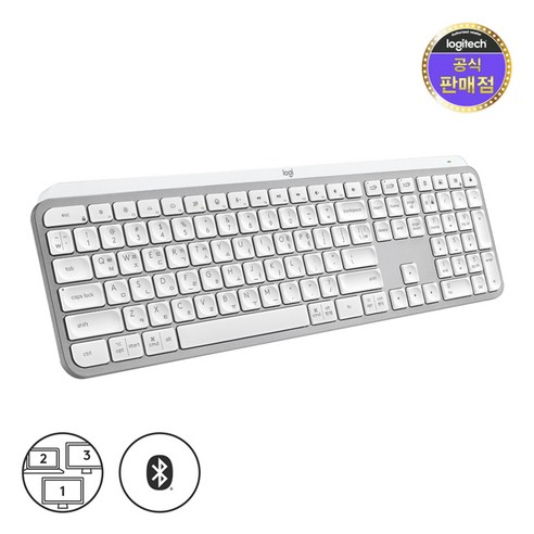 로지텍 코리아 정품 MX KEYS S 무선 블루투스 키보드, 페일그레이, 일반형