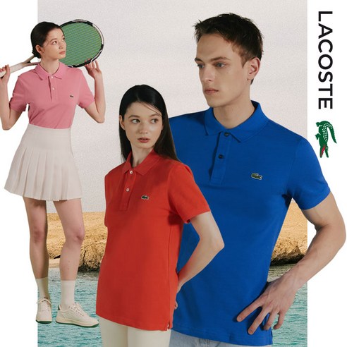 라코스테 라코스테 남여공용 슬림핏 반팔 카라티