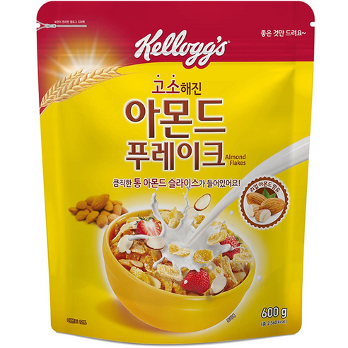 켈로그 아몬드 후레이크 600g, 1개