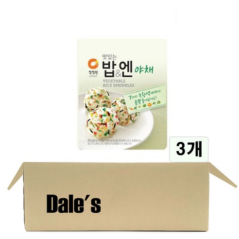 청정원 맛있는밥&엔 야채, 24g, 3개