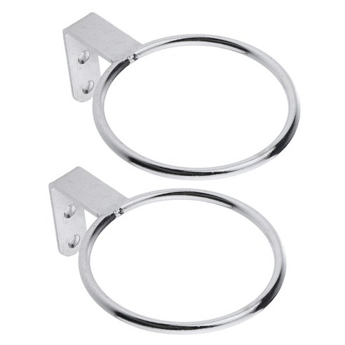 2 스테인레스 헤어 드라이어 홀더 벽 마운트 욕실 스토리지 주최자 옷걸이, 실버, 9.5cm, 스테인레스 스틸