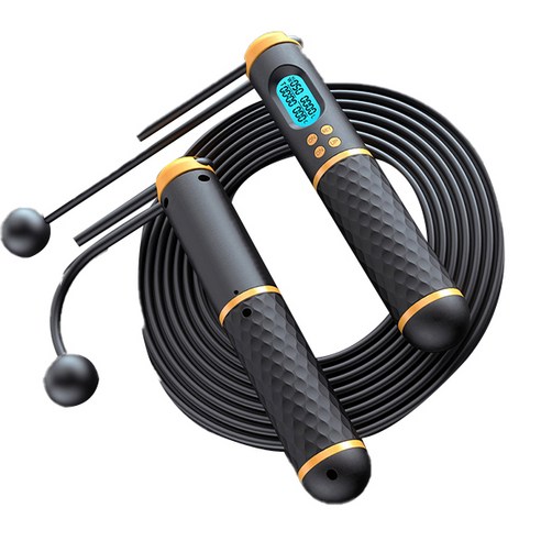 선빛 웰가드 스마트 줄넘기 전자 유무선 멀티 LCD 디지털 무소음 실내 홈트 다이어트 줄없는, 블랙