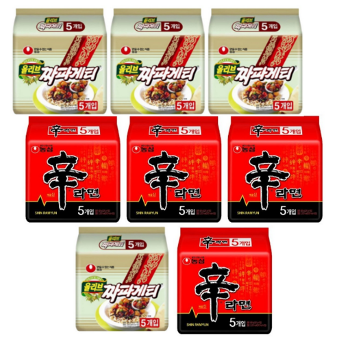 신라면 5입X4개+짜파게티 5입X4개 (총40개)