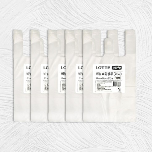 롯데이라이프 비닐봉투 백색, 3L, 450개