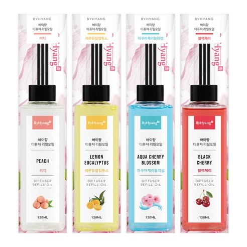 바이향 디퓨저 리필오일 120ml, 아쿠아체리블라썸