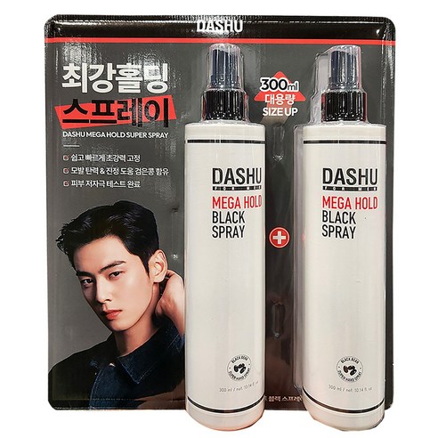 다슈 포맨 메가홀드 블랙스프레이, 2개, 300ml