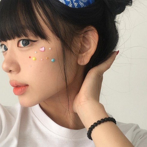 ✨ 특별한 날, 나를 더욱 빛나게! 블루 페이스 스티커로 완성하는 마법 같은 순간 ✨ 페이스스티커