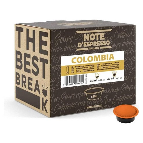 Note d'Espresso Columbia LAVAZZA A MODO MIO 노트 데스프레소 컬럼비아 라바짜 머신 100캡슐