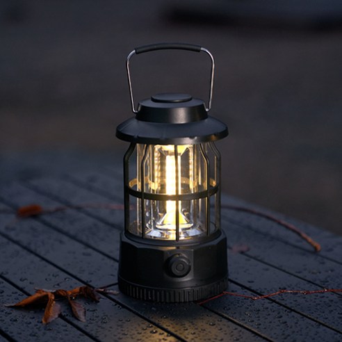 TADAC 타닥 로이스토 LED 랜턴 캠핑 조명 캠핑용 LED랜턴, 레트로블랙S, 1개