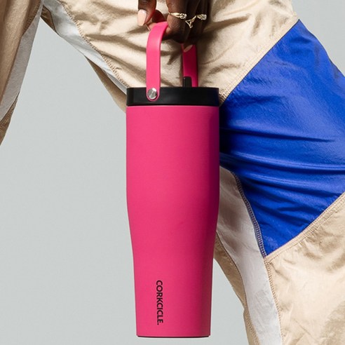 콕시클 대용량 빨대 텀블러 스트로우 보냉 진공 밀폐 go cup 30oz, 1세트, 890ml, dragonfruit