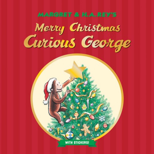 (영문도서) Merry Christmas Curious George (with Stickers) Paperback, Clarion Books, English, 9781328695581