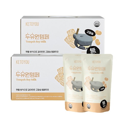 키토유 두유원템페 91kcal 고칼슘 데일리 두유 2box, 36개, 180ml